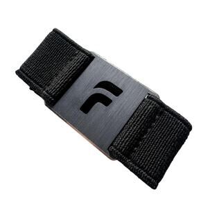 WALLET SLIM MINIMALIST ELASTIC CARD HOLDER BLACK METAL MONEY CLIP